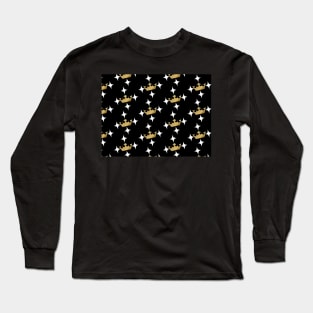 patrón estampado de coronas Long Sleeve T-Shirt